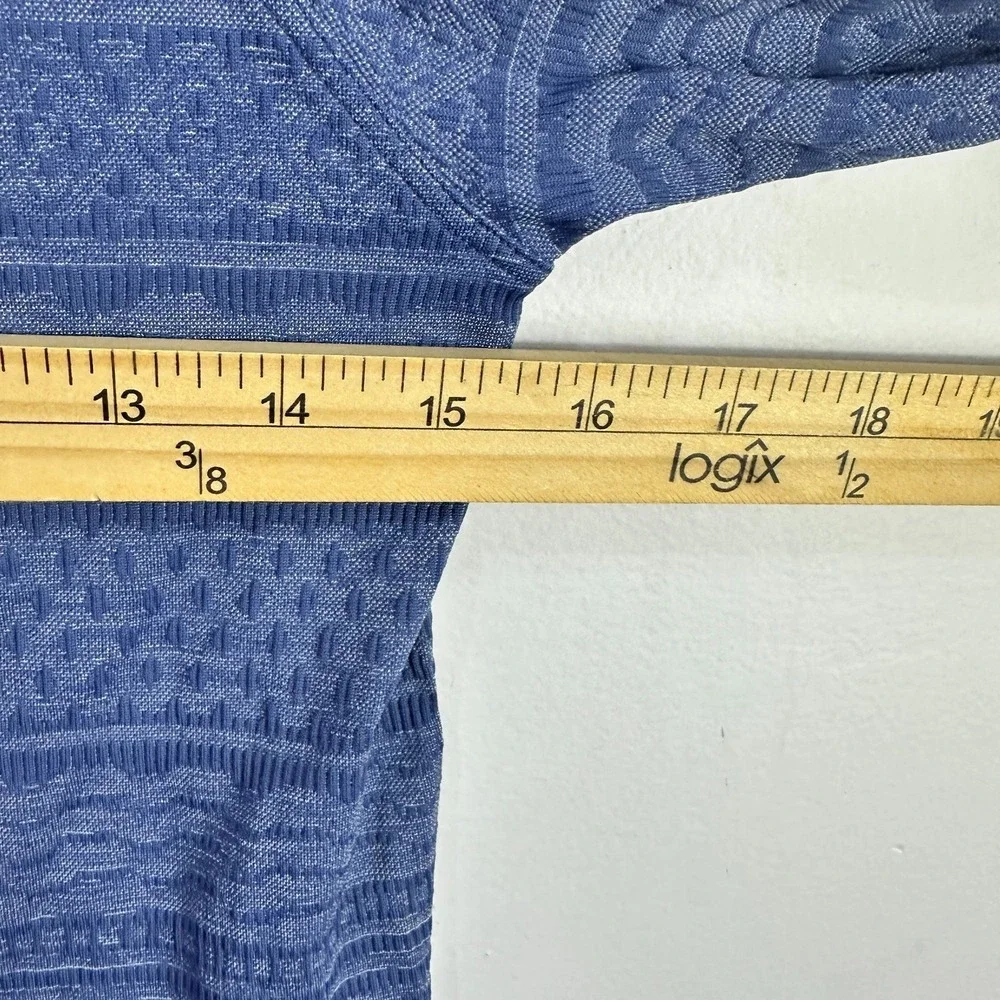 Lululemon Rest Less Hoodie‎ Pullover Women Size 2 Gatsby Blue Seamless Running